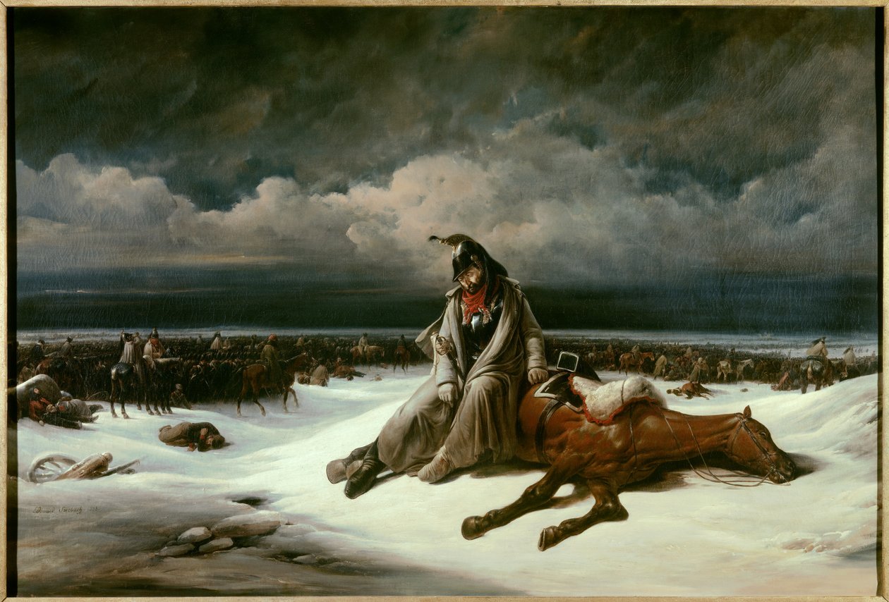 Rückzug aus Russland (1812). Gemälde von Bernard Edouard Swebach (1800-1870) von Bernard Edouard Swebach