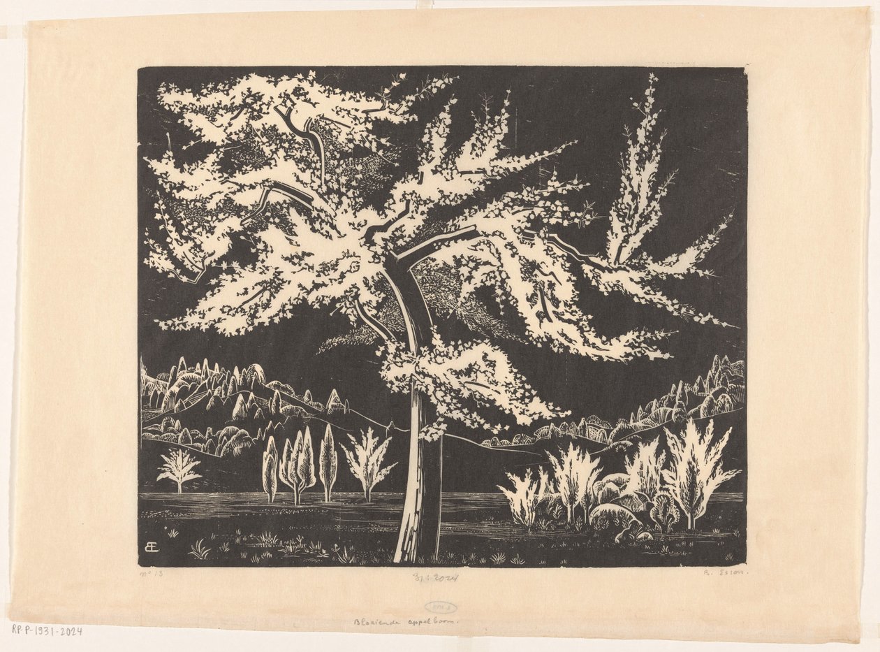 Blühender Apfelbaum von Bernard Essers (signed by artist)