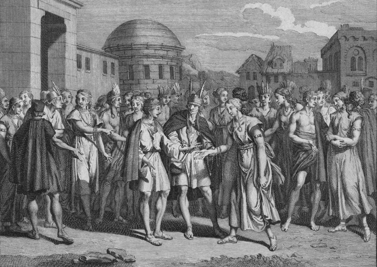 Maniere dont LYncas marie Ceux de son Sang, 1723 von Bernard Picart