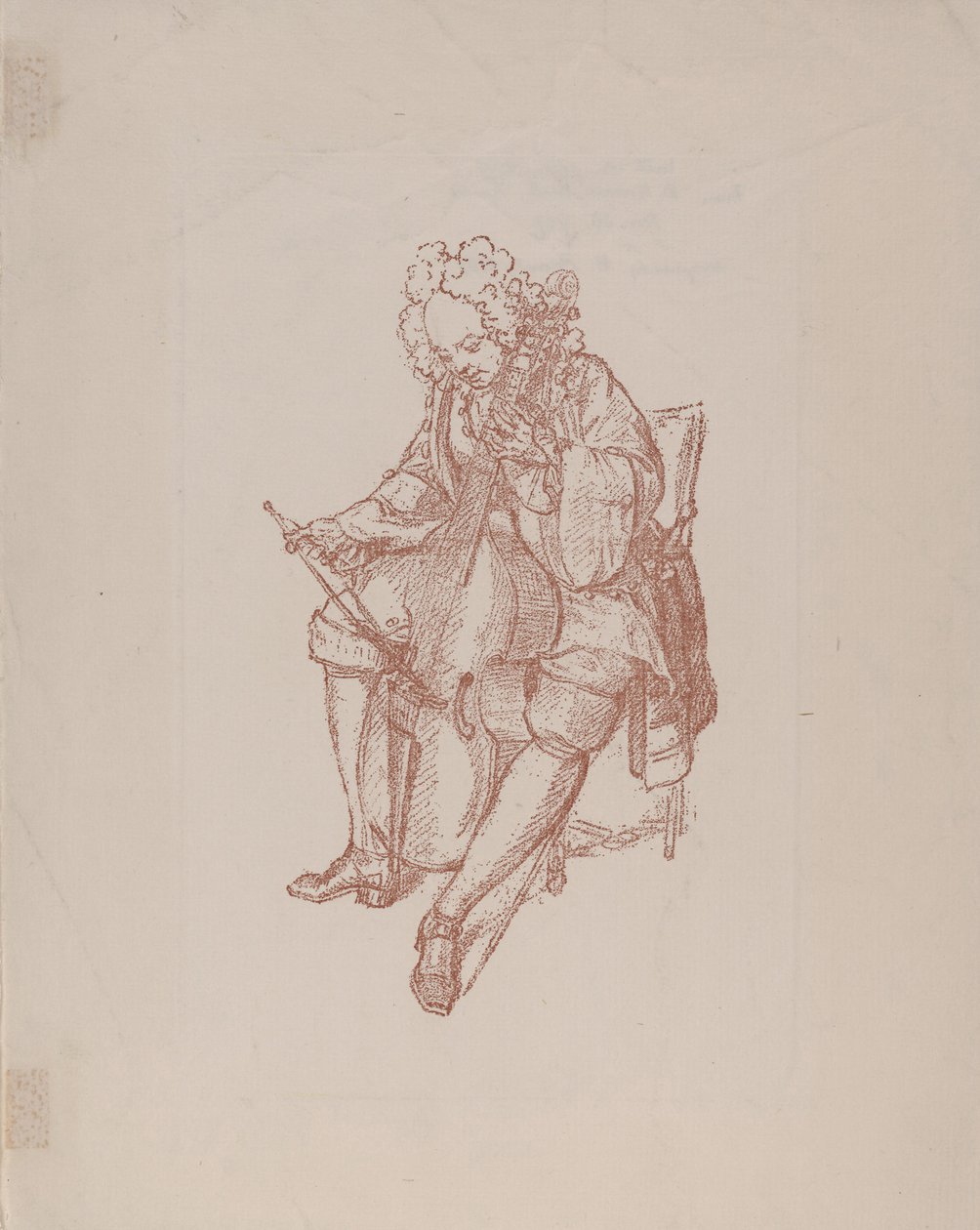 Der Bassgeigenspieler, 1707 von Bernard Picart