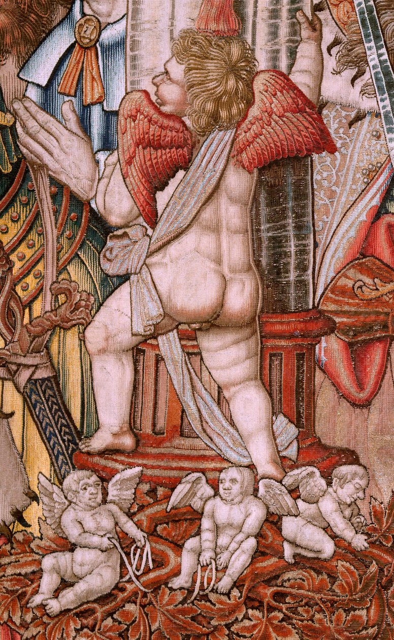 Flandrischer Wandteppich. Serie Die Ehren; Adel. Vierter Wandteppich in der Serie. Modellzeichner aus dem Kreis von Bernard van Orley und Jan Gossaert. Herstellung Pieter van Aelst, Brüssel. Ca. 1550. von Bernard van Orley