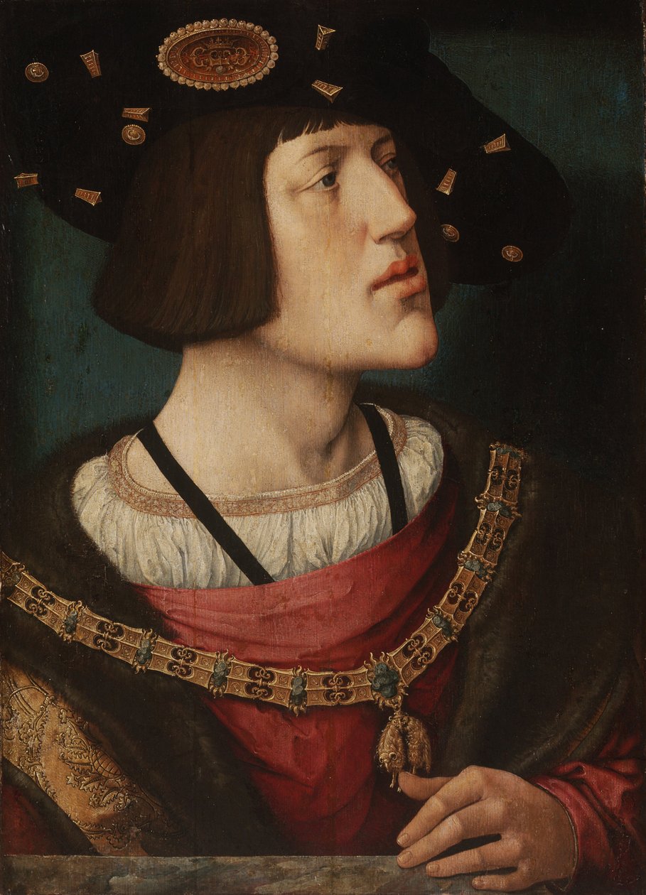 Porträt von Karl V. von Spanien 1500-1558, 1519 von Bernard van Orley