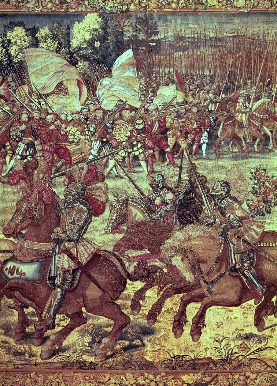 Die Schlacht von Pavia (Detail) von Bernard van Orley