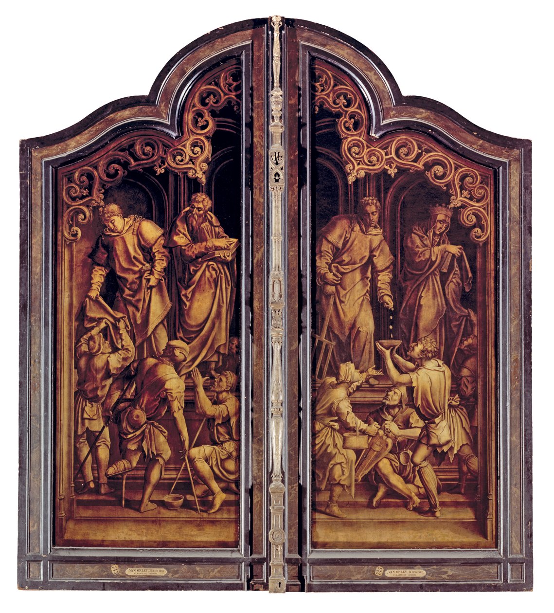 Das Jüngste Gericht und die sieben Werke der Barmherzigkeit, geschlossen von Bernard van Orley