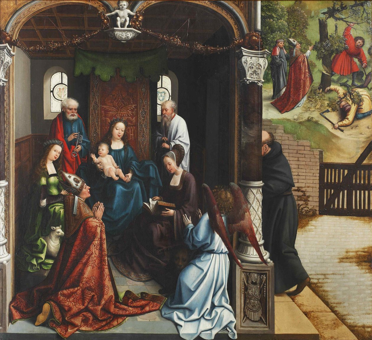 Jungfrau und Kind, verehrt von St. Martin, 1514 von Bernard van Orley