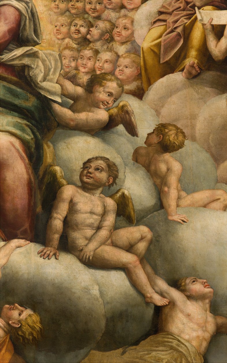 Apsis, Altarbild von Bernardino Gatti, genannt Il Sojaro, vollendet von Giovanni Battista Trotti, genannt Il Malosso, Himmelfahrt der Jungfrau Maria von Bernardino Gatti