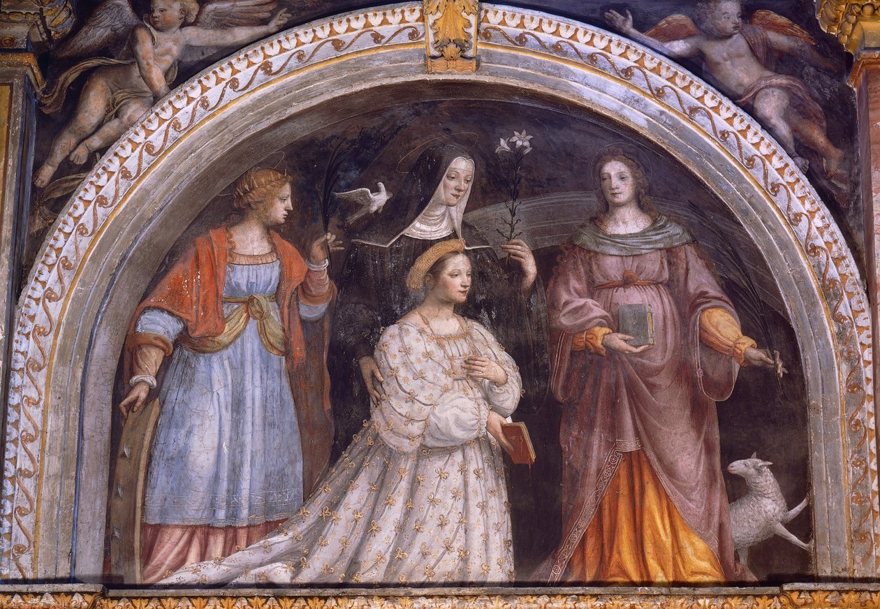 Ginevra Bentivoglio Sforza nimmt den Schleier von Bernardino Luini