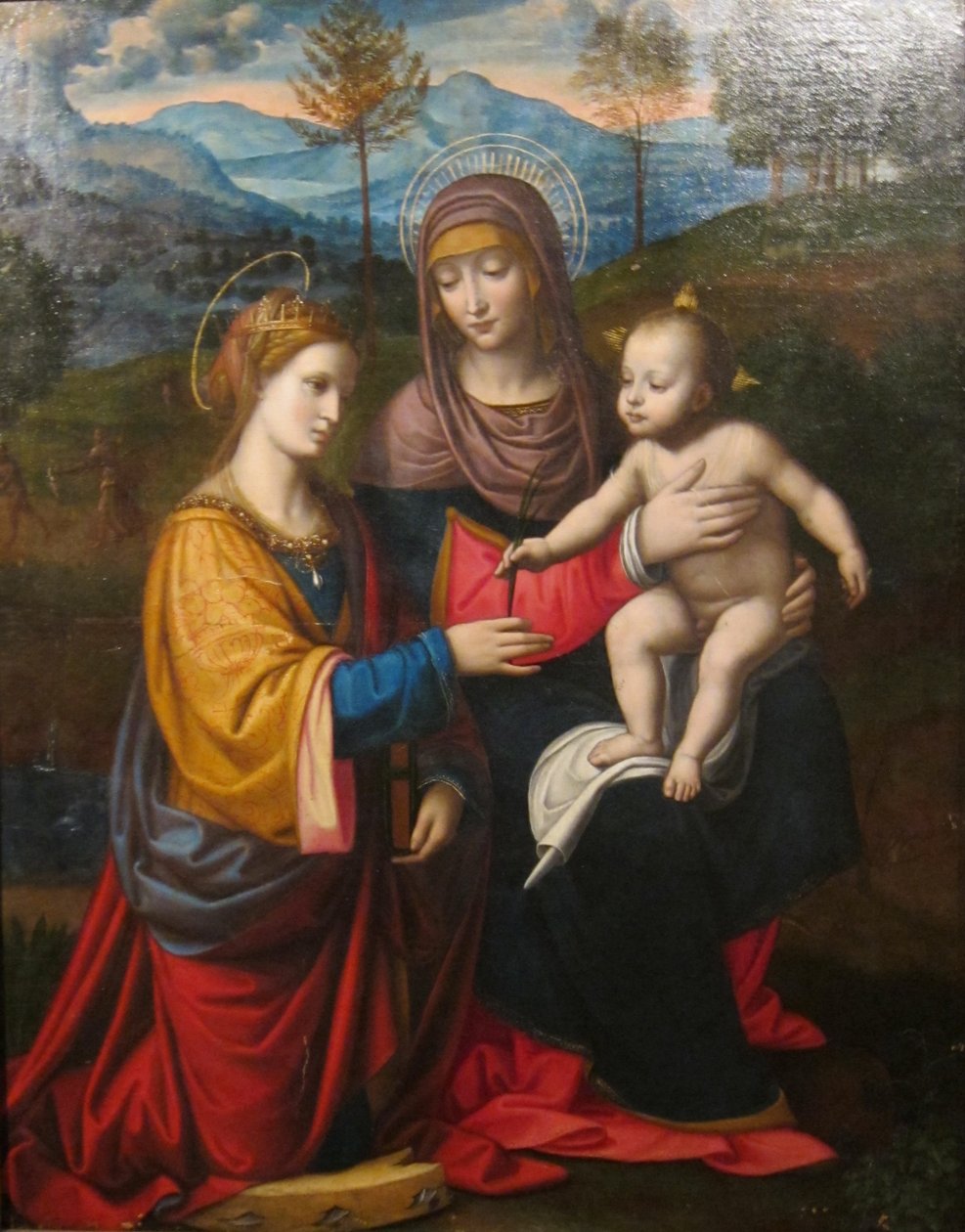 Madonna mit Kind und der heiligen Katharina von Alexandria von Bernardino Luini, Cincinnati Art Museum von Bernardino Luini