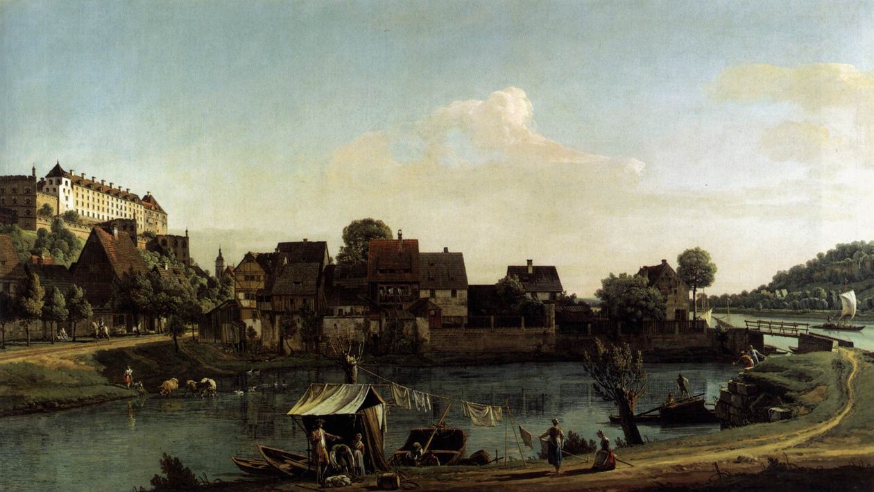 Pirna von der Hafenstadt aus gesehen von Bernardo Bellotto