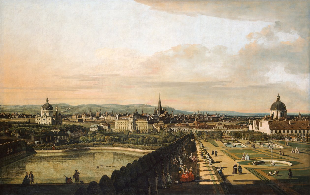 Wien vom Belvedere-Palast aus gesehen von Bernardo Bellotto