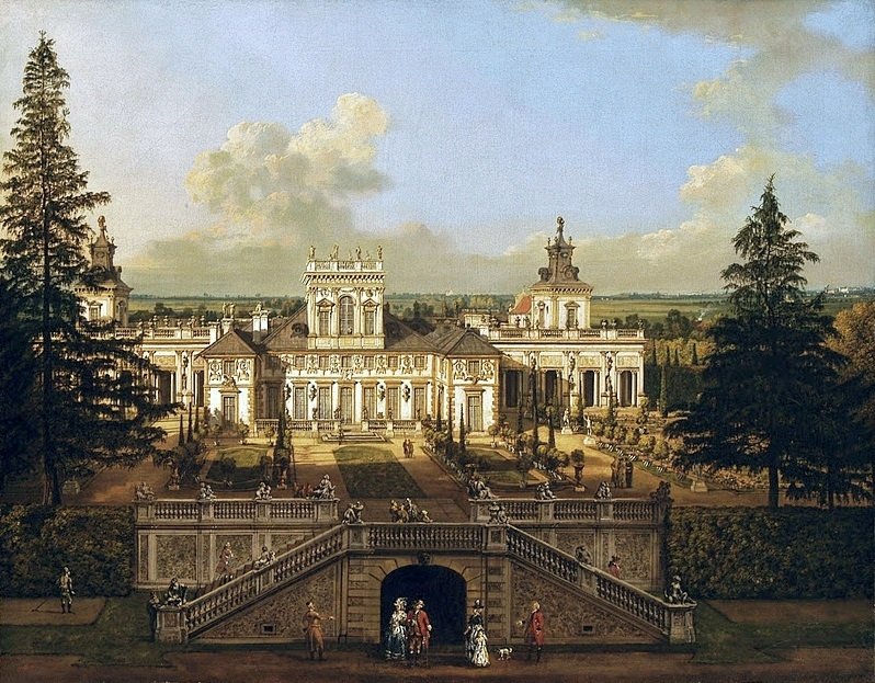 Wilanów-Palast vom Garten aus gesehen von Bernardo Bellotto