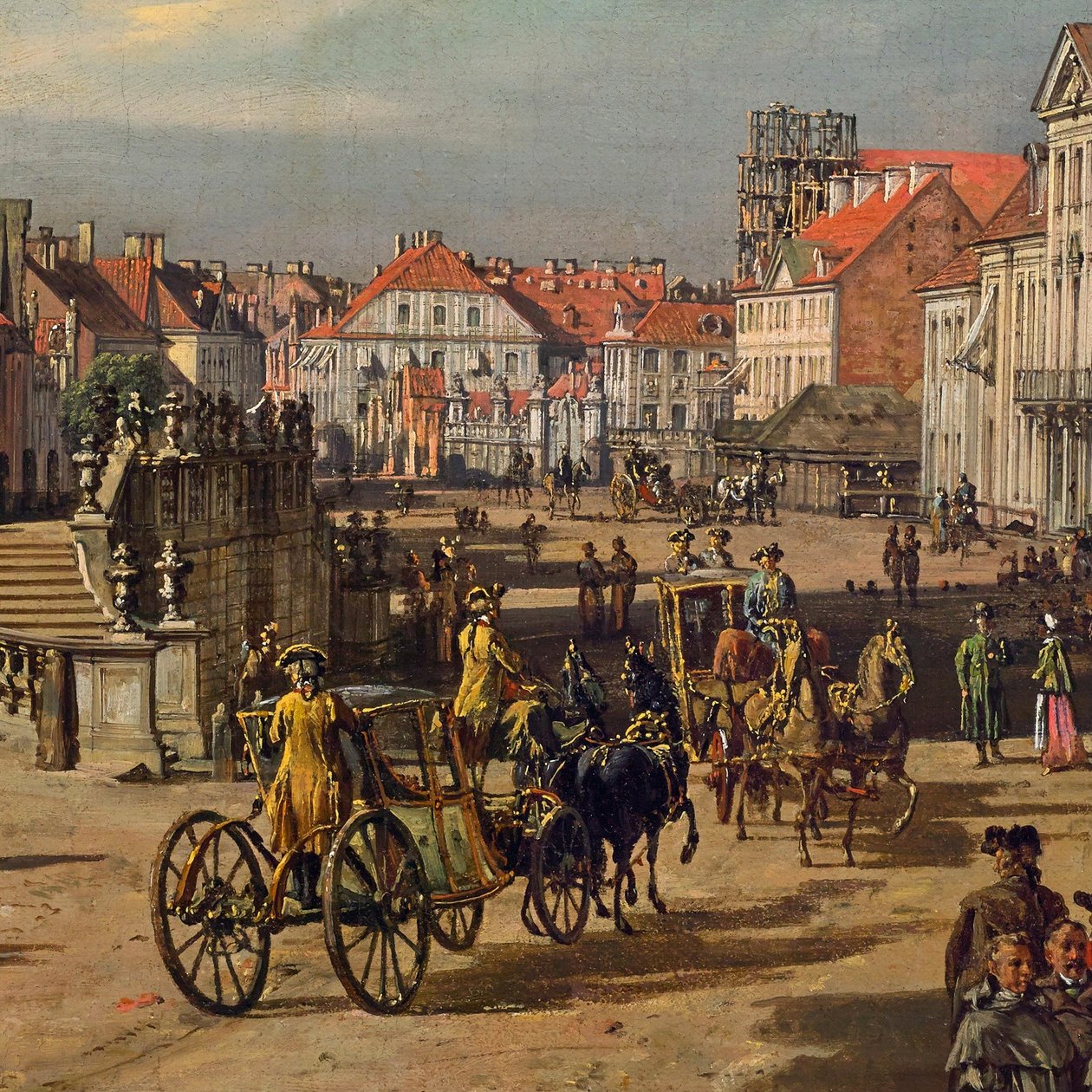 Kirche vom Heiligen Kreuz in Warschau (Detail) von Bernardo Bellotto