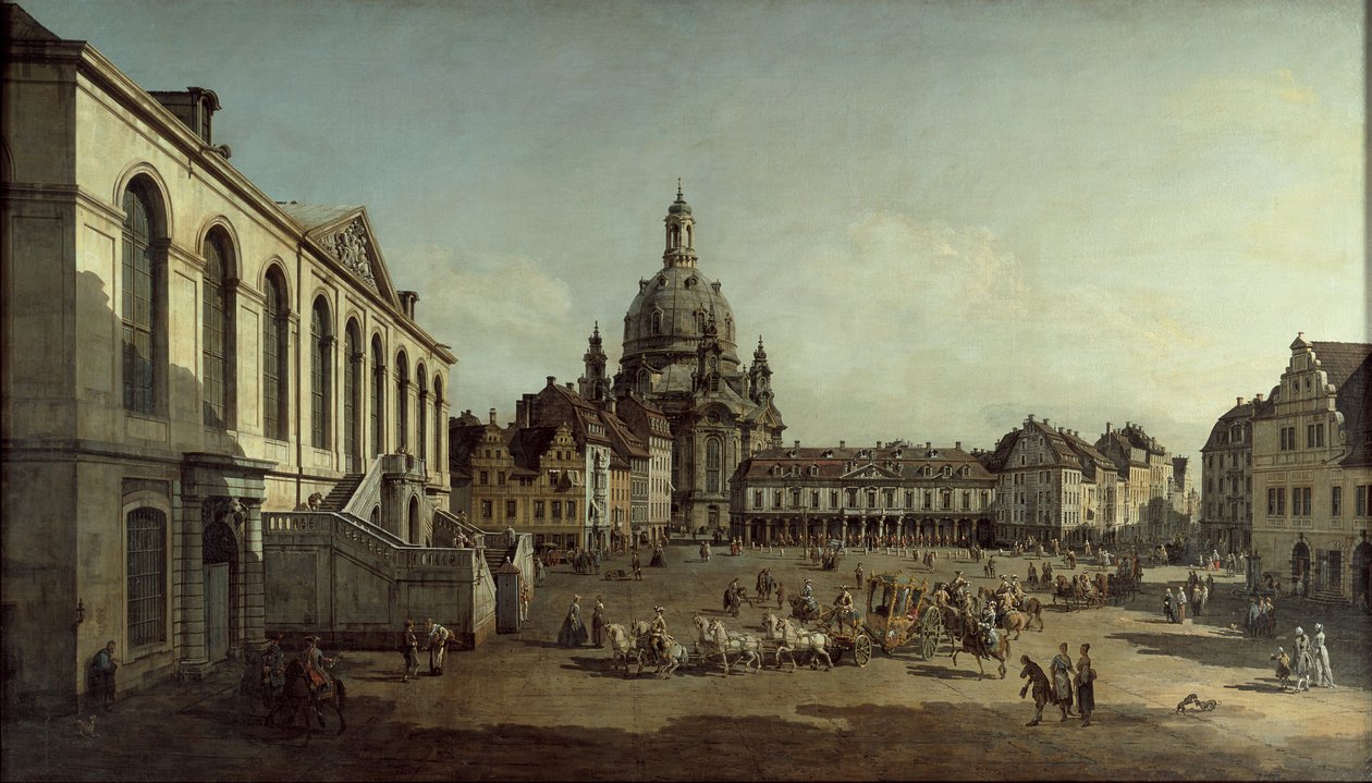 Ansicht des Neumarkts in Dresden vom Jüdenhofe von Bernardo Bellotto