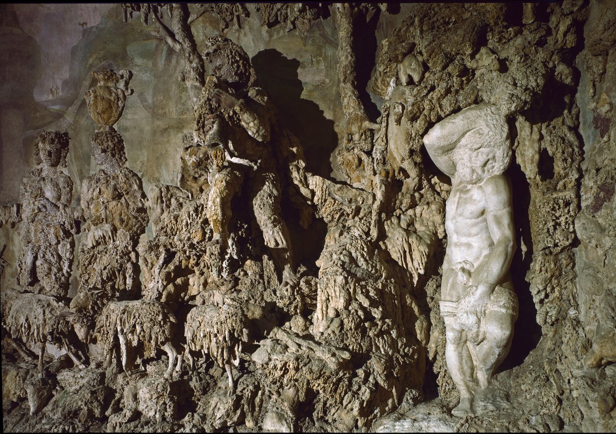 Innenansicht der Höhle von Boboli (Detail) von Bernardo Buontalenti
