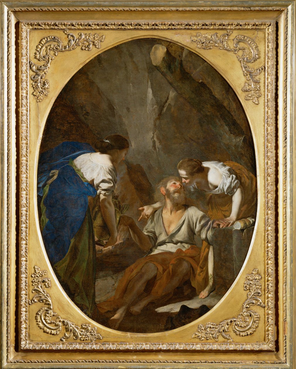 Loth und seine Töchter von Bernardo Cavallino