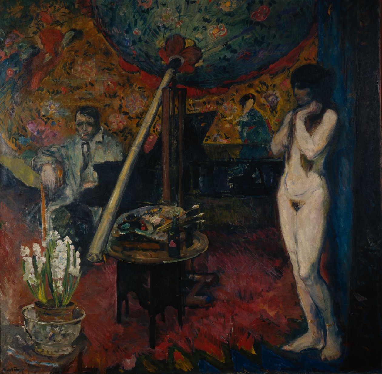 Selbstporträt im Studio von Bernhard Dorotheus Folkestad