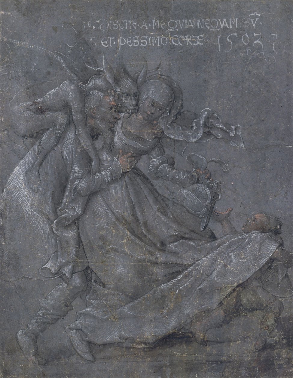 Liebespaar mit dem Teufel und Amor, 1503 von Bernhard Strigel
