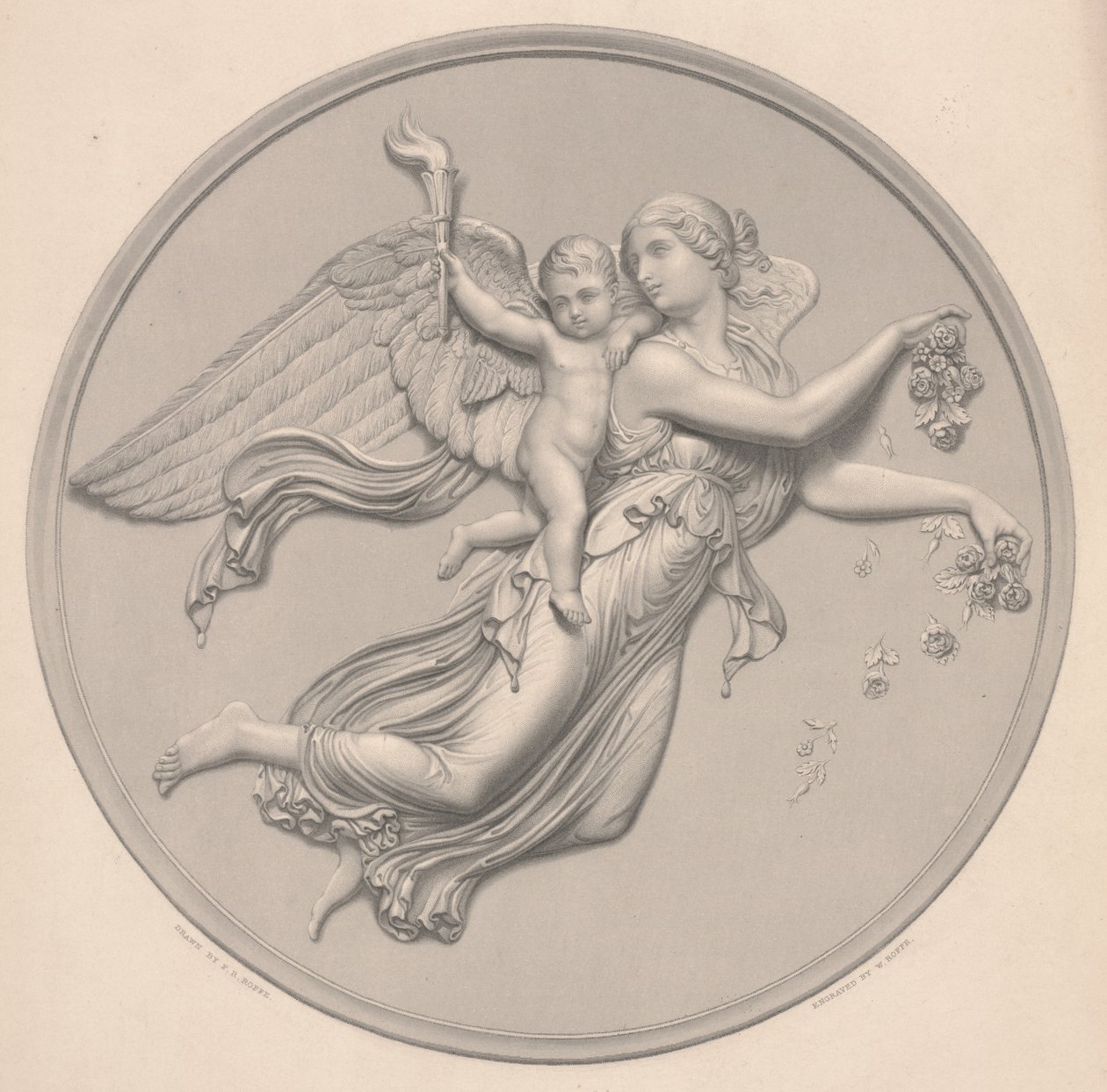 Morgen, gezeichnet von F. R. Roffe (fl. 1850-63), graviert von William Callio Roffe (1817-89), Mitte des 19. Jahrhunderts (Reproduktion der Gravur) von Bertel (after) Thorvaldsen