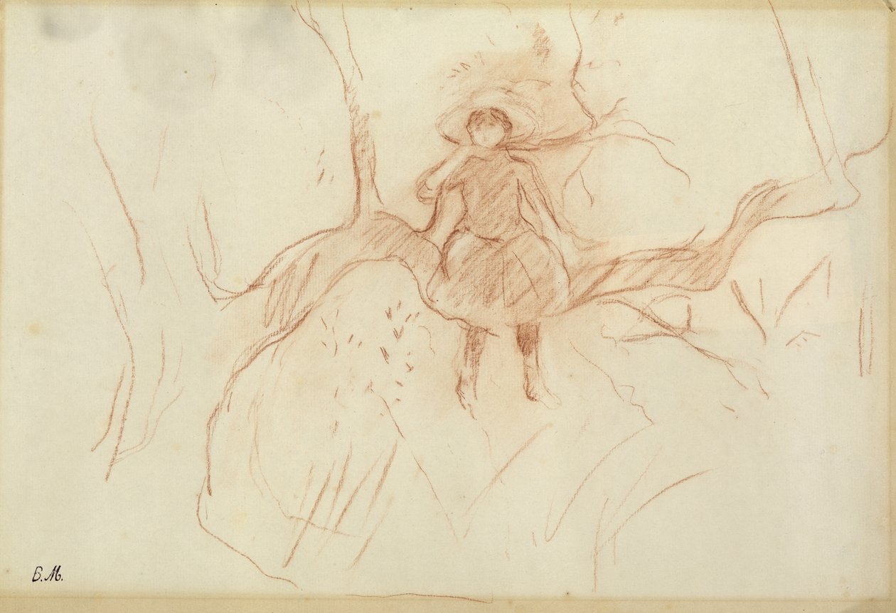 Auf dem Baum sitzend, 1889 von Berthe Morisot