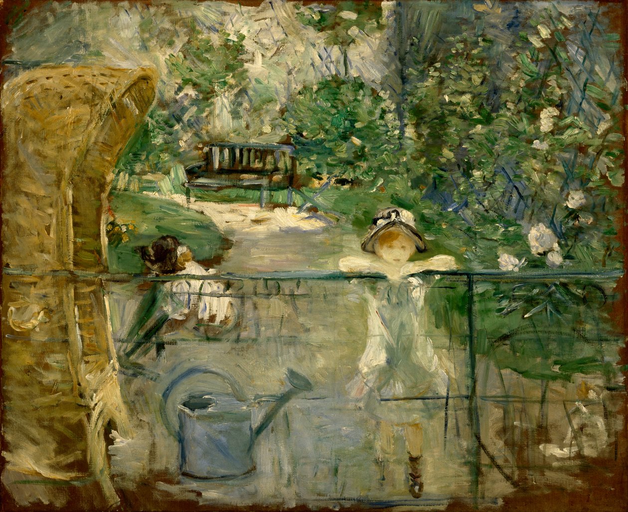 Kleine Mädchen im Garten oder der Korbstuhl, 1885 von Berthe Morisot