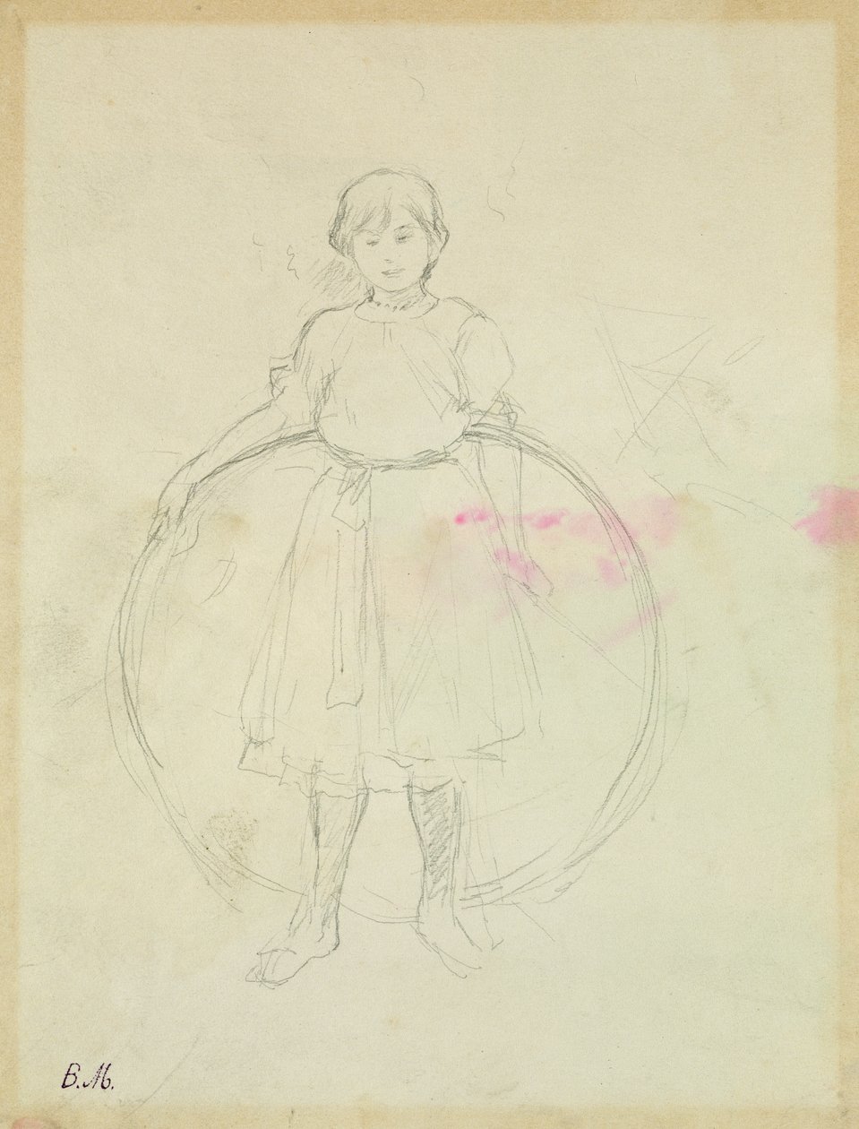Junges Mädchen mit einem Reifen, 1888 von Berthe Morisot