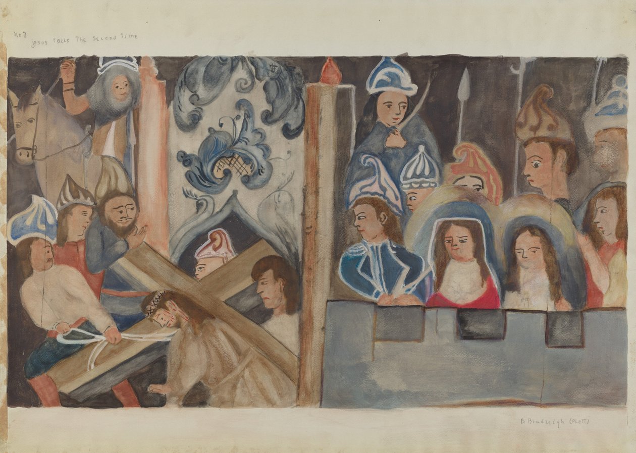 Station des Kreuzes Nr. 7: Jesus fällt zum zweiten Mal von Beulah Bradleigh