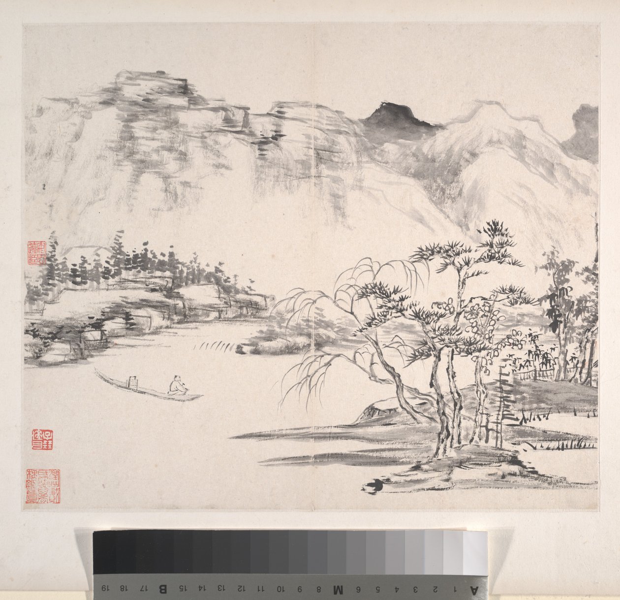 Landschaften, datiert 1814 von Bingshou Yi