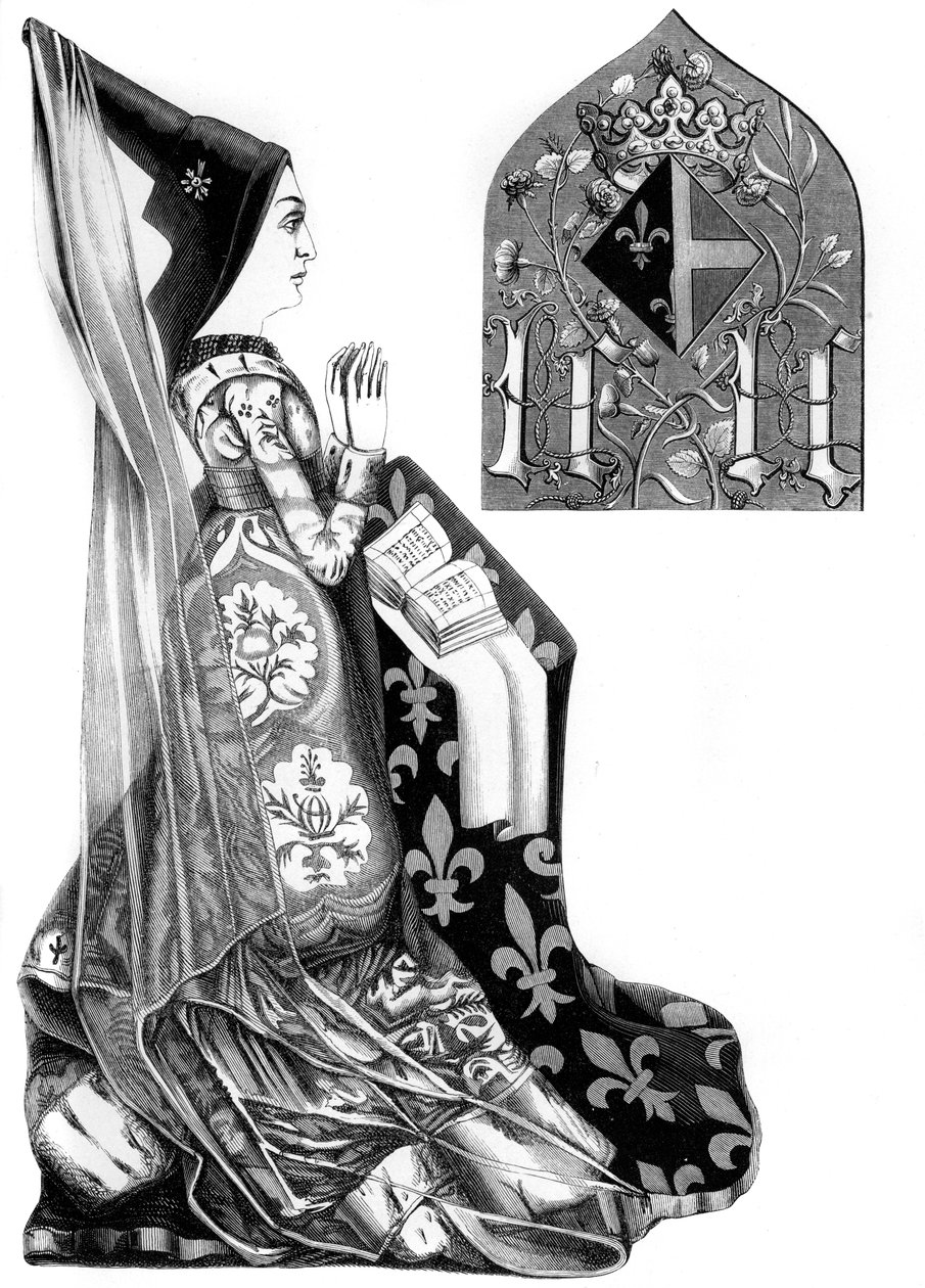 Charlotte von Savoyen 1441-1483, Königin von Ludwig XI. von Frankreich, 15. Jahrhundert 1849 von Bisson and Cottard