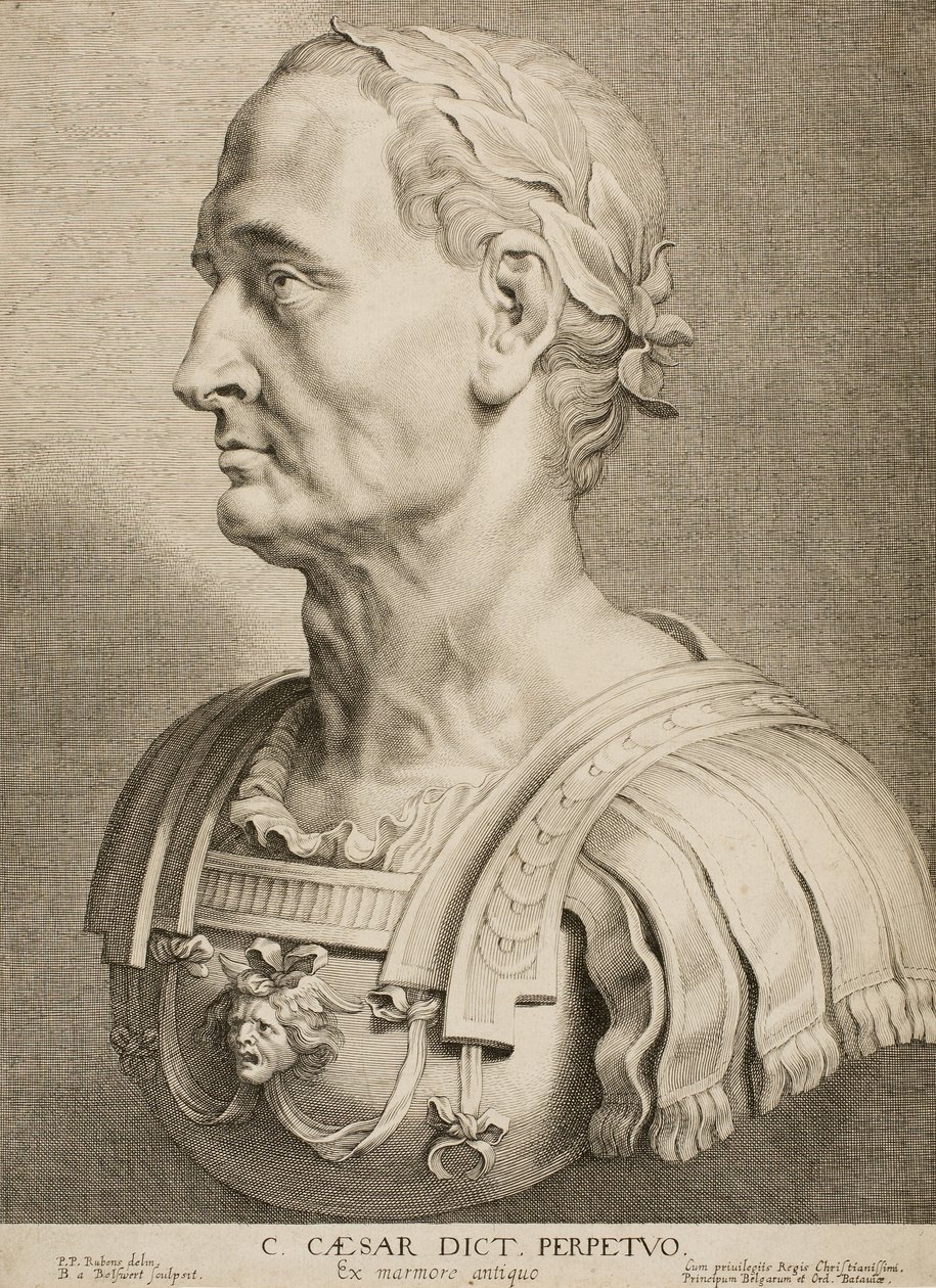 Julius Caesar, ewiger Diktator, aus Zwölf berühmte griechische und römische Männer, ca. 1633 von Boetius Adams Bolswert