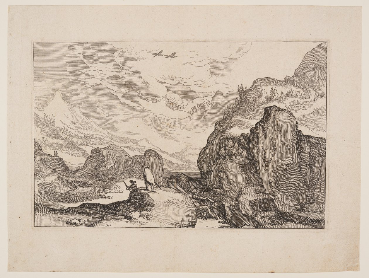 Tafel 20, aus Landschaften mit Bauernhäusern von Boetius Adams Bolswert