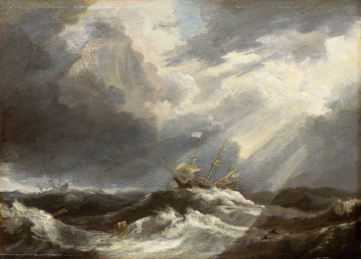 Sonnenlicht auf stürmischer See, ca. 1640er von Bonaventura Peeters