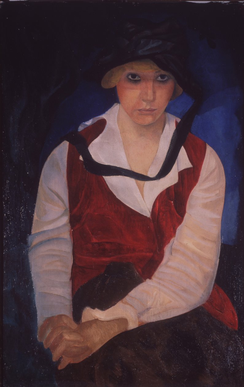 Porträt der Frau des Künstlers, 1917 von Boris Dmitrievich Grigoriev