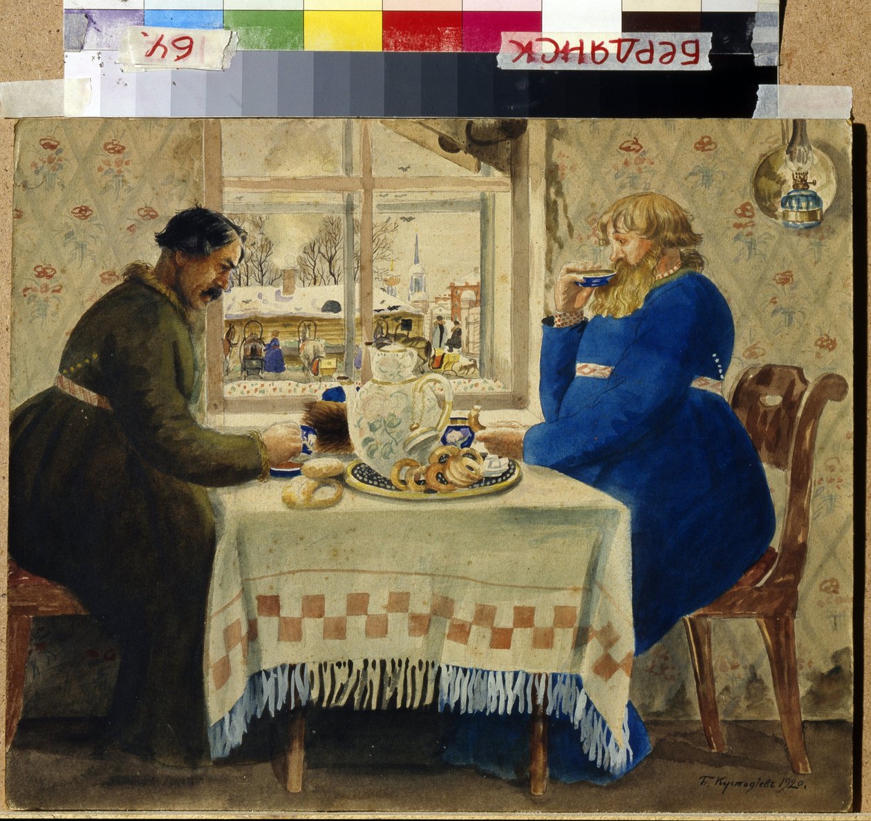 Die Kutscher von Boris Mikhailovich Kustodiev