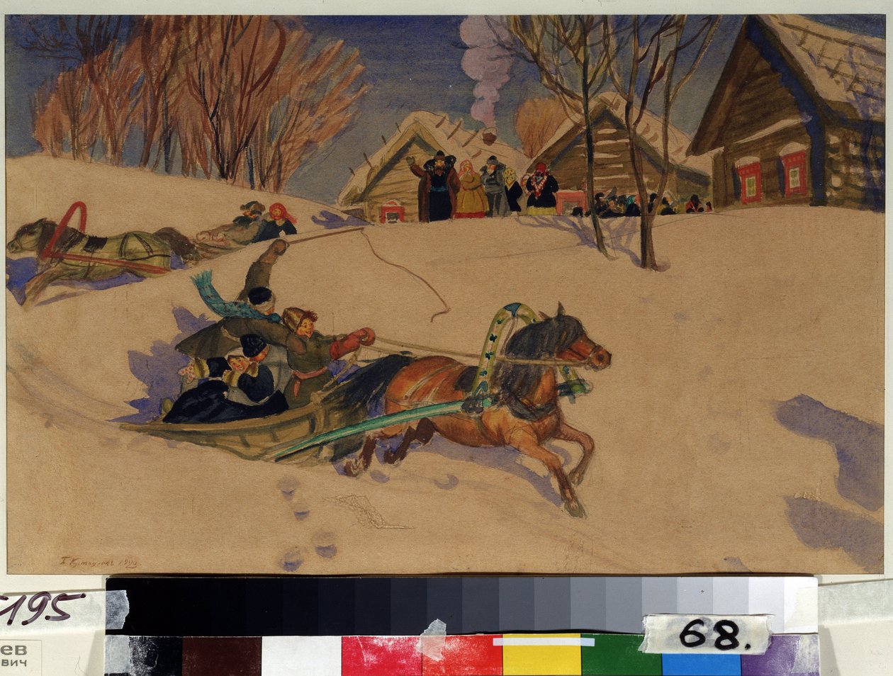 Fastnacht von Boris Mikhailovich Kustodiev