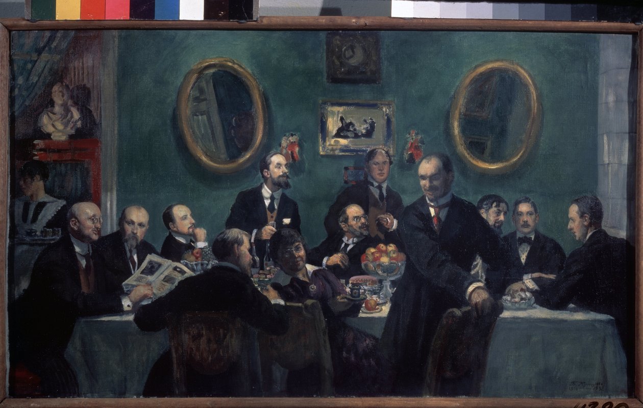 Mitglieder der Welt der Kunst Bewegung von Boris Mikhailovich Kustodiev