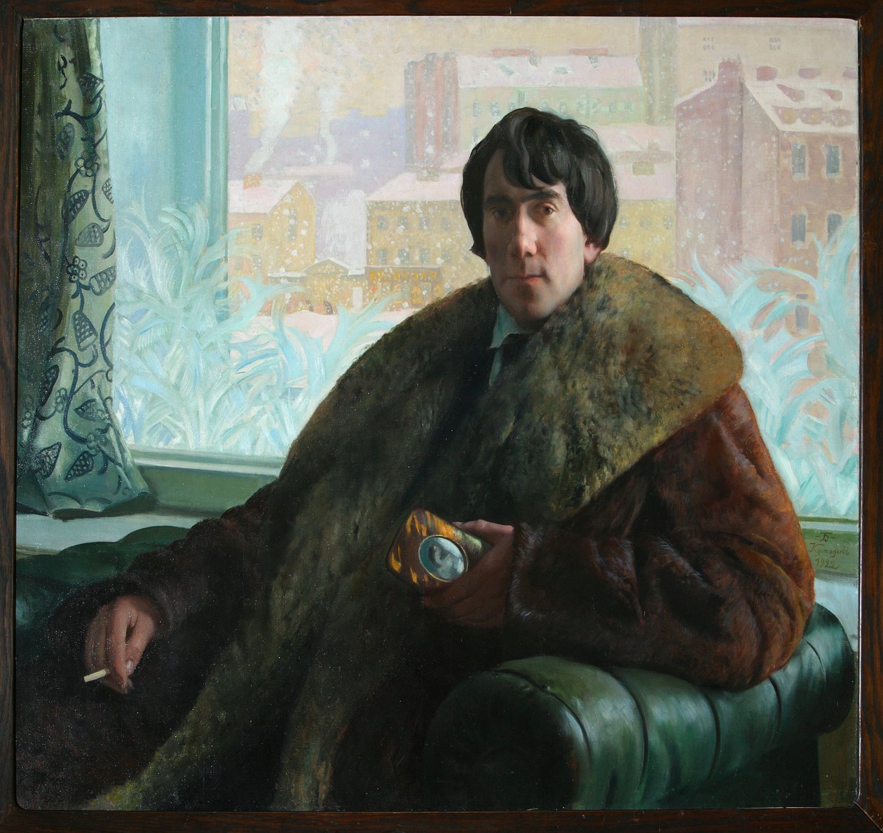 Porträt des Bildhauers und Architekten Isidor Zolotarevsky 1885-1961, 1922 von Boris Mikhailovich Kustodiev