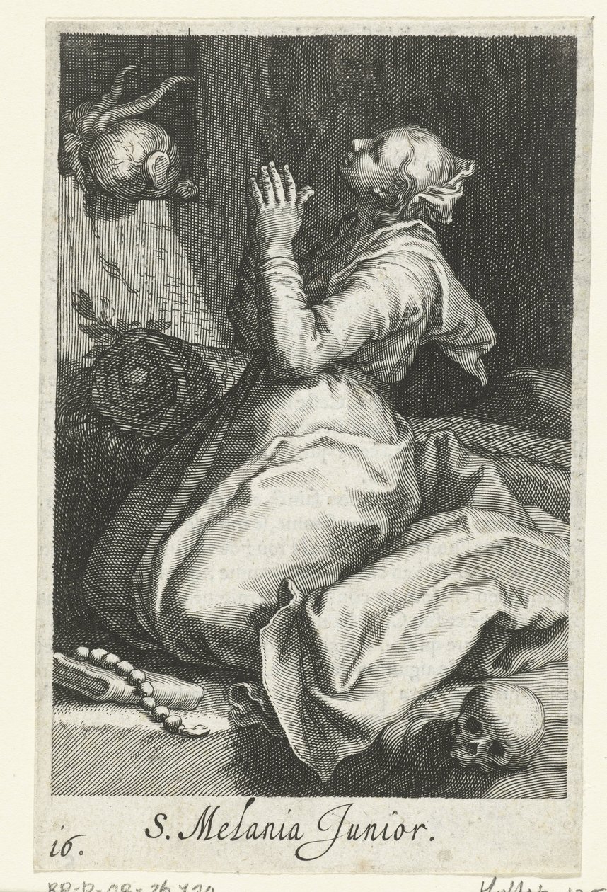 Heilige Melania die Jüngere als Einsiedlerin von Boëtius Adamsz. Bolswert