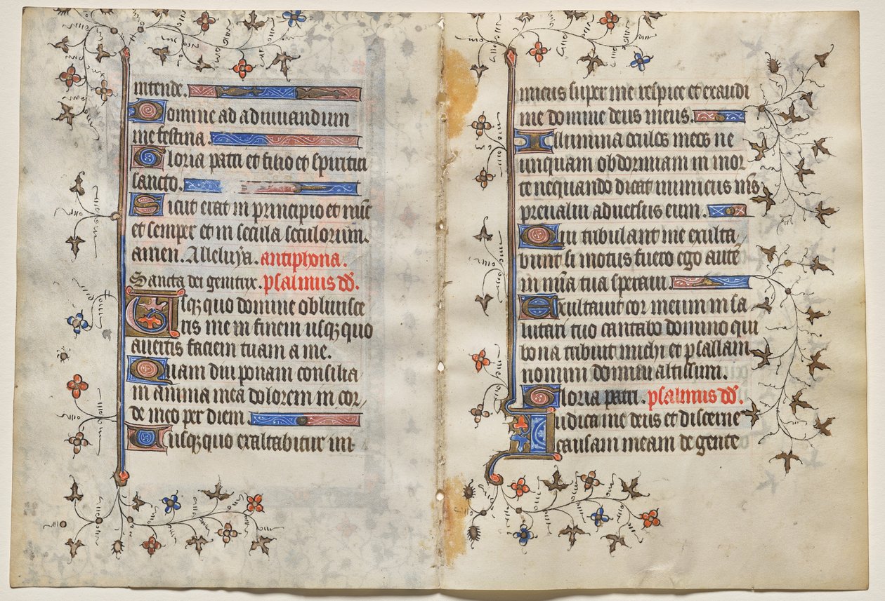 Bifolio aus einem Stundenbuch: Text (verso) von Boucicaut Master