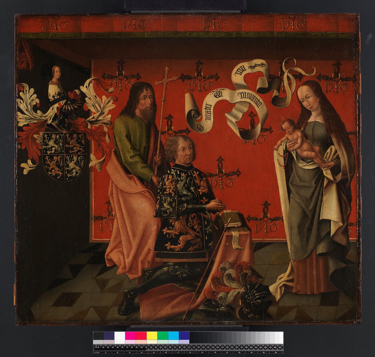 Porträt des Chevalier Philip Hinckaert und des heiligen Philippus Apostel vor der Jungfrau und dem Kind, ca. 1494-1505 von Brabant School