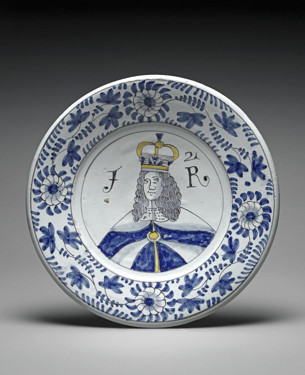 Schale, James II, ca. 1685-88 von Brislington Pottery