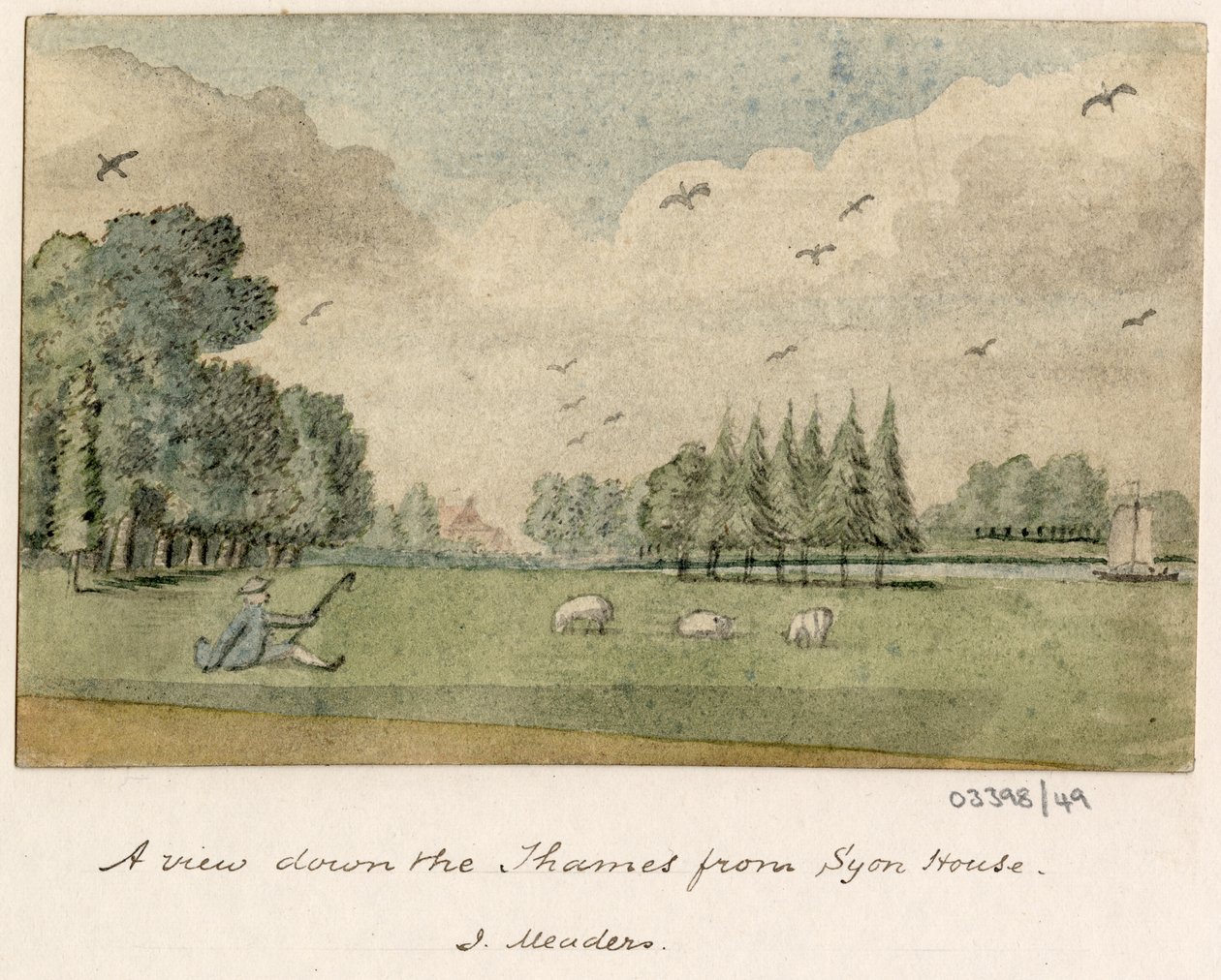 Eine Serie von Skizzen, Ansichten in Großbritannien, dem Kontinent und Amerika 1772-1778 (Aquarell) von British School