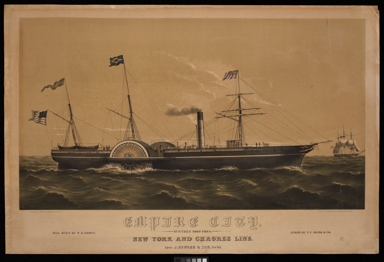 Empire City... New York und Chagres Linie von British School