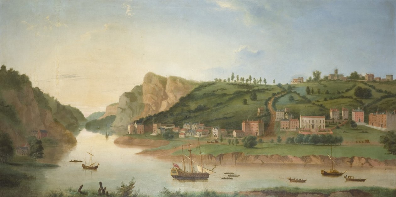 Hotwells, mit Blick auf die Avon-Schlucht, ca. 1730 von British School
