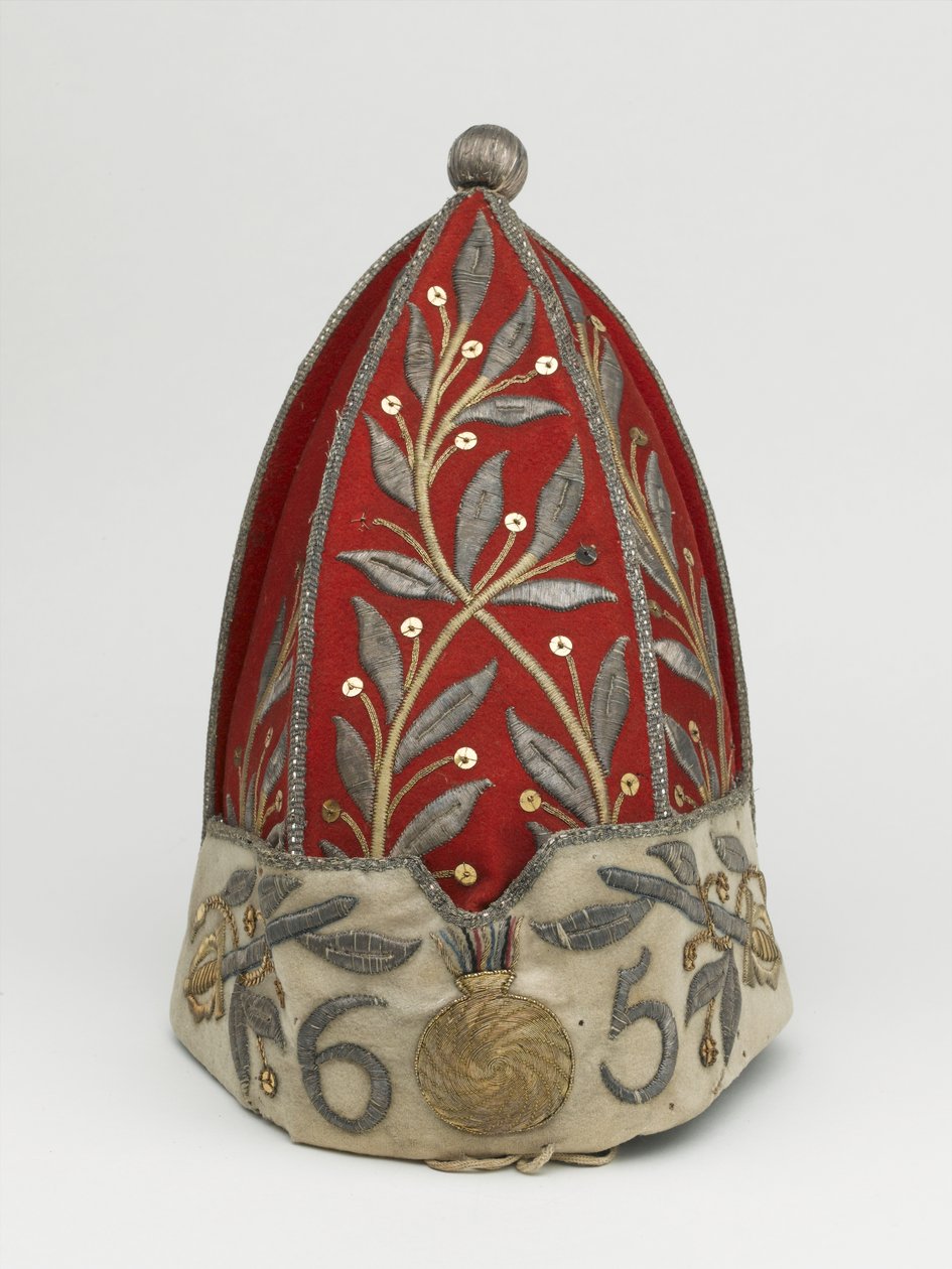 Grenadiermütze eines Offiziers, 65. Regiment zu Fuß, um 1758 von British School