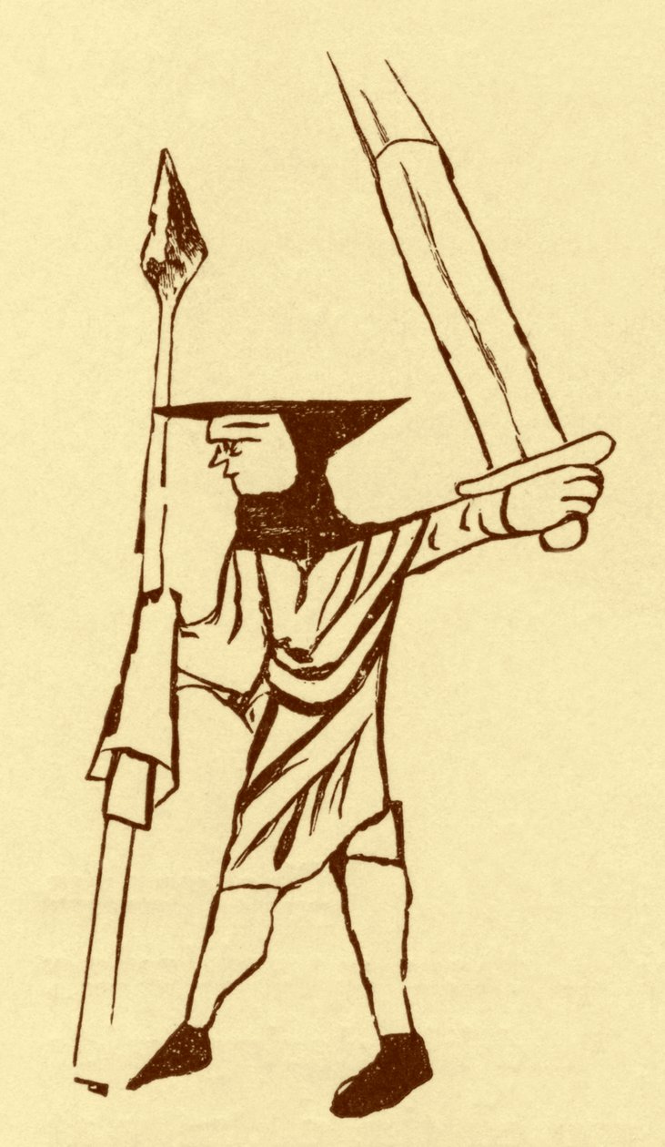 Schottischer Fußsoldat während der Herrschaft von Edward I. von British School