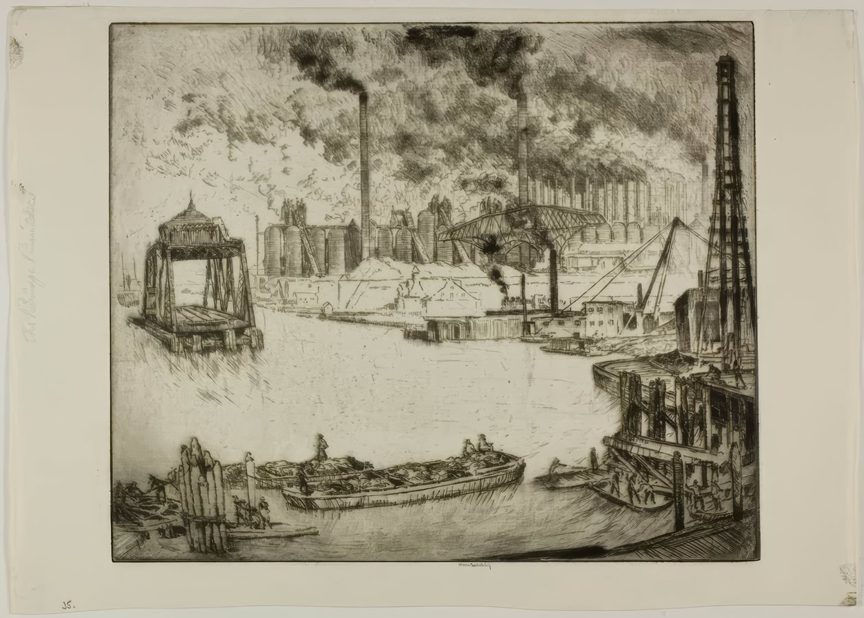 Chicago - Brückenbauer von Bror Julius Olsson Nordfeldt