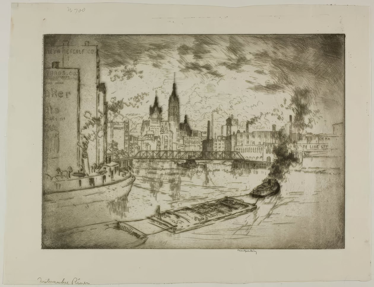 Der Milwaukee River von Bror Julius Olsson Nordfeldt