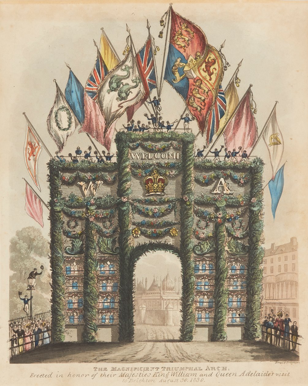 Triumphbogen für König Wilhelm IV. und Königin Adelaide von Bruce Brighton