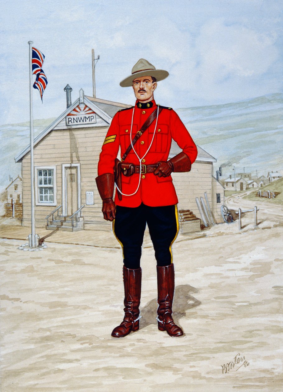 Korporal der Nordwestlichen berittenen Polizei im Jahr 1905 von Bryan Fosten