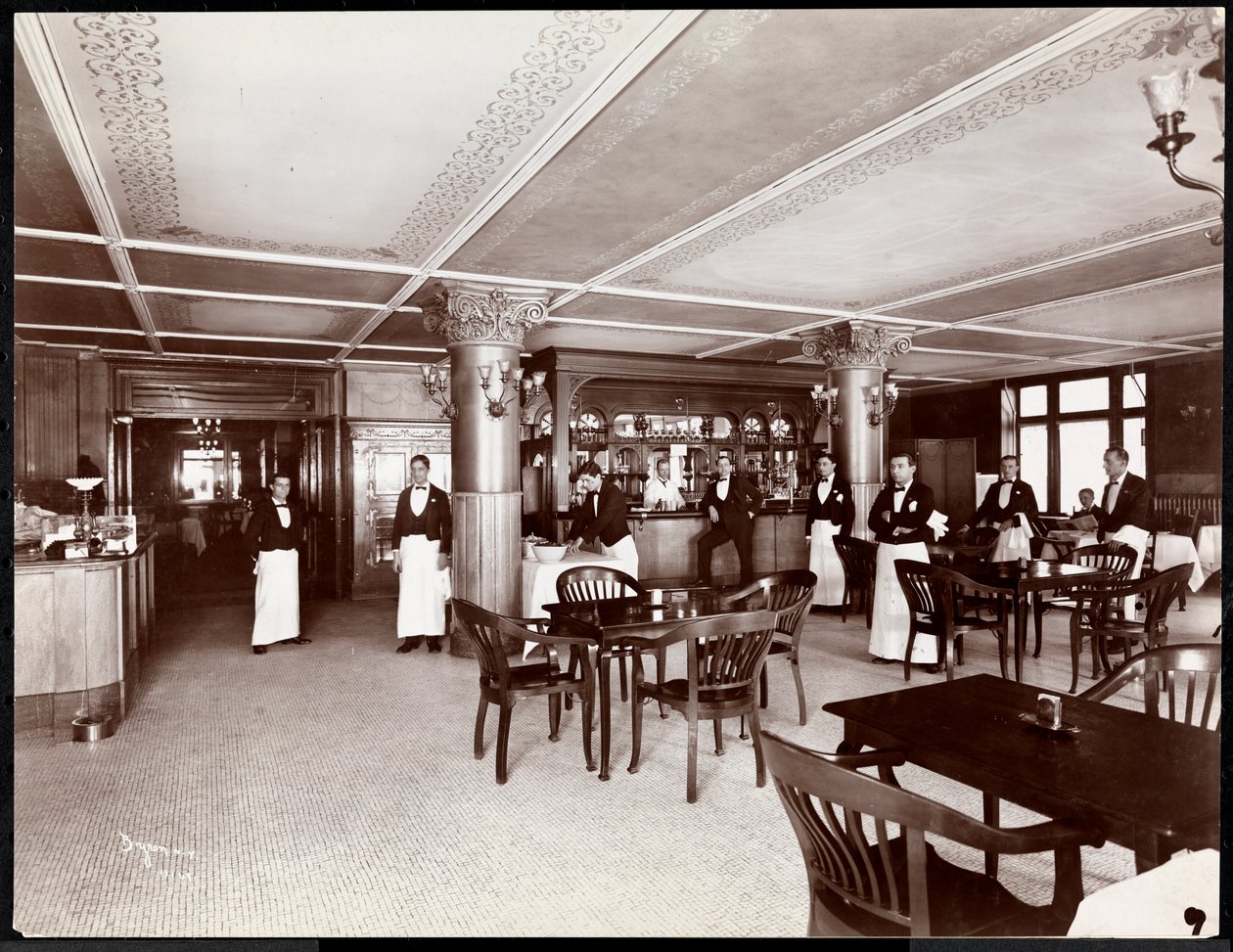 Café im Hotel Majestic, 1902 von Byron Company